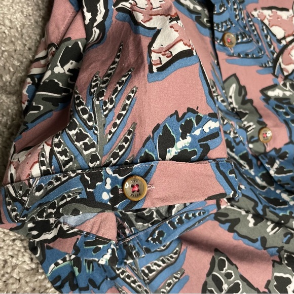 Ted Baker London Men’s Short Sleeve Shirt Size 5 Button Down Floral 100% Cotton - Picture 5 of 10